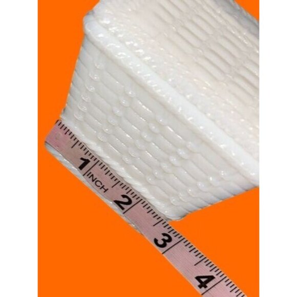 Vintage Westmoreland Milk Glass Miniature Woven Basket Trinket Box With Lid USA - Picture 6 of 8